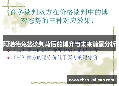 阿诺德免签谈判背后的博弈与未来前景分析 阿诺德免签谈判背后的博弈与未来前景分析
